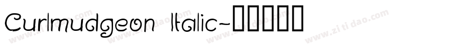 Curlmudgeon Italic字体转换